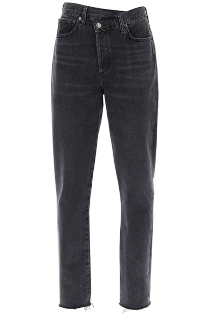 AGOLDE offset waistband jeans
