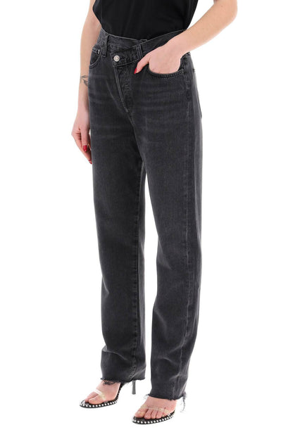 AGOLDE offset waistband jeans