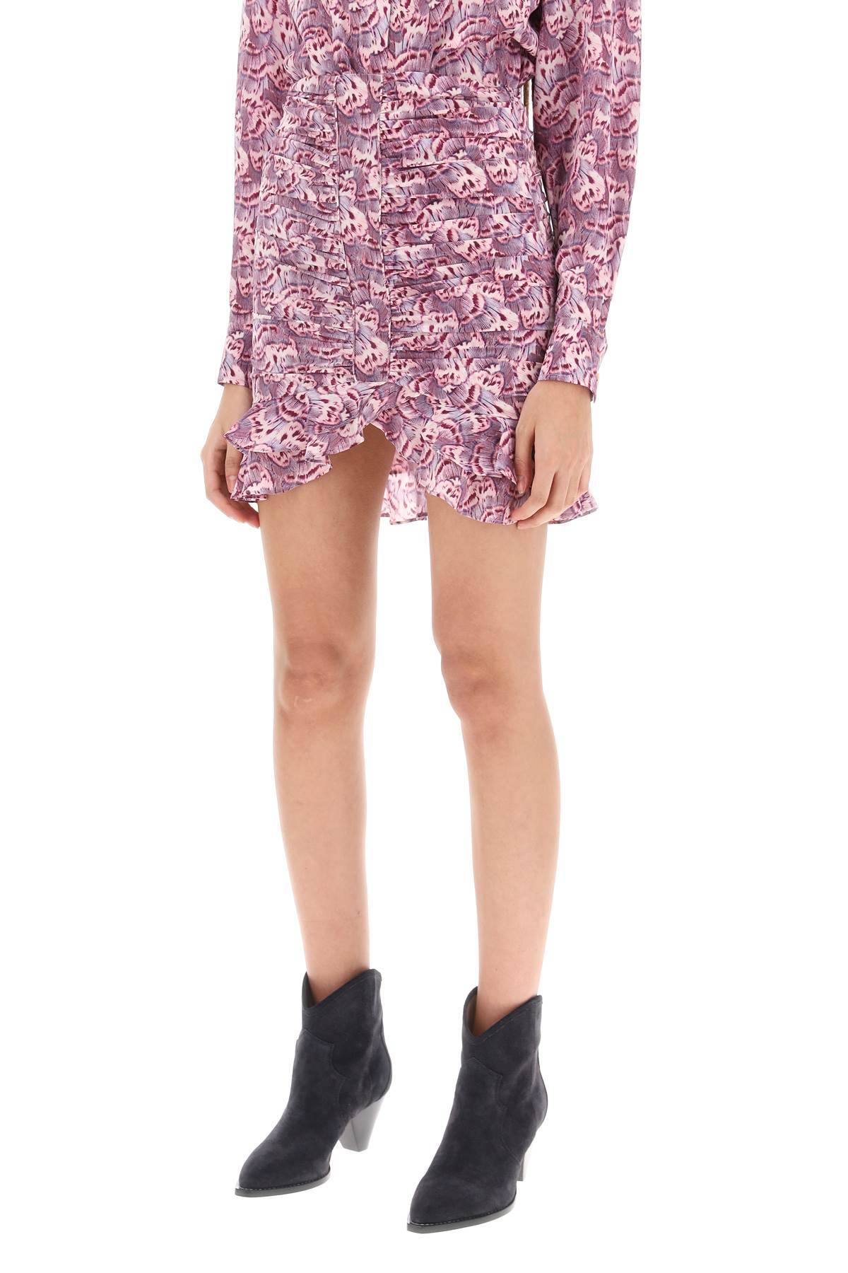 ISABEL MARANT milendi gathered mini skirt with ruuffles