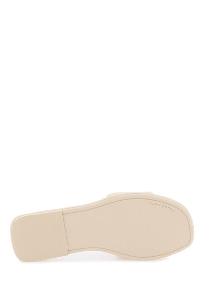 TORY BURCH double t leather slides