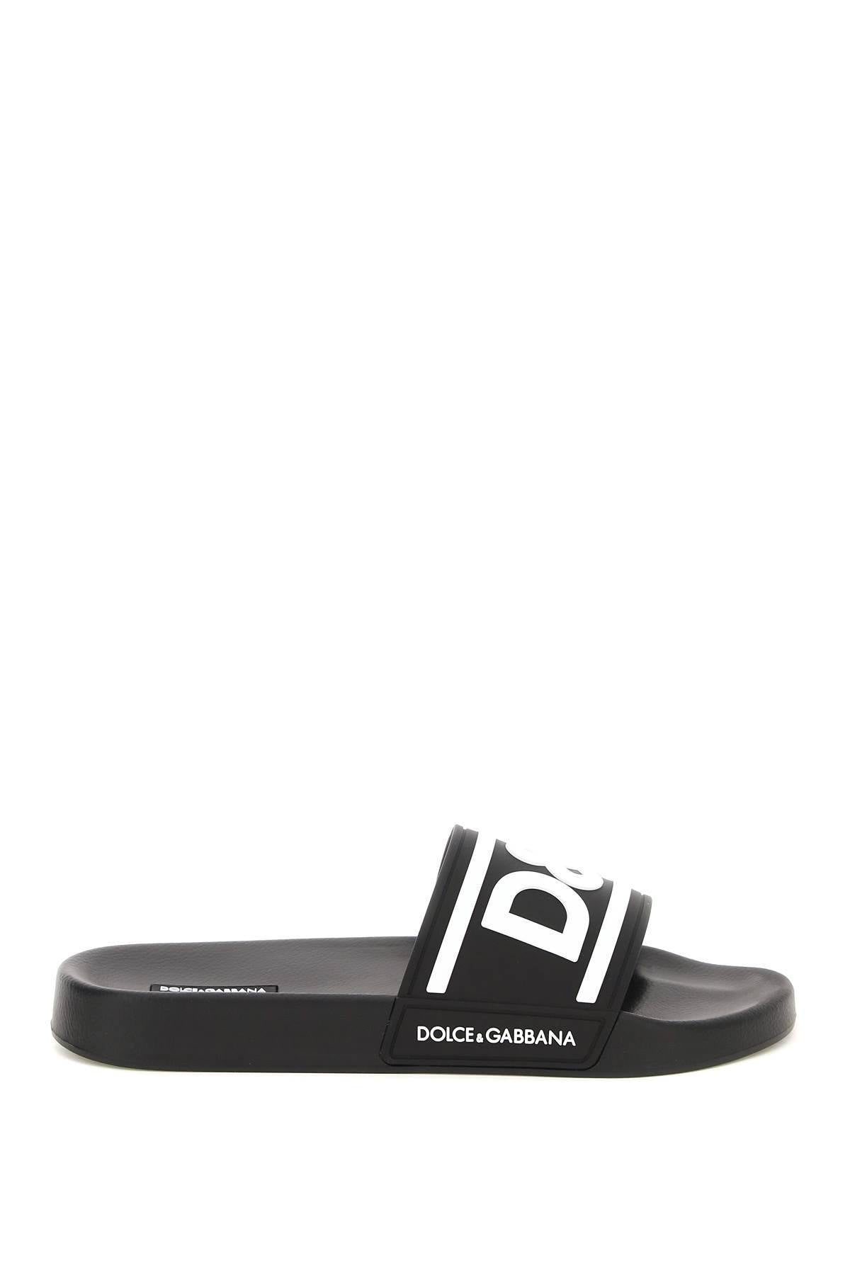 DOLCE & GABBANA logo rubber slides