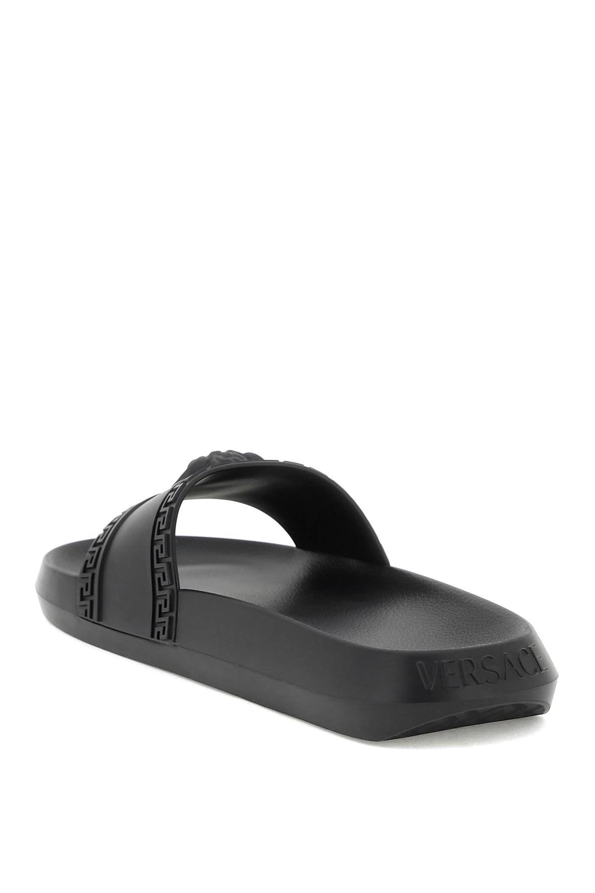 VERSACE palazzo rubber slides