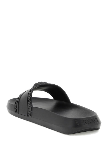 VERSACE palazzo rubber slides