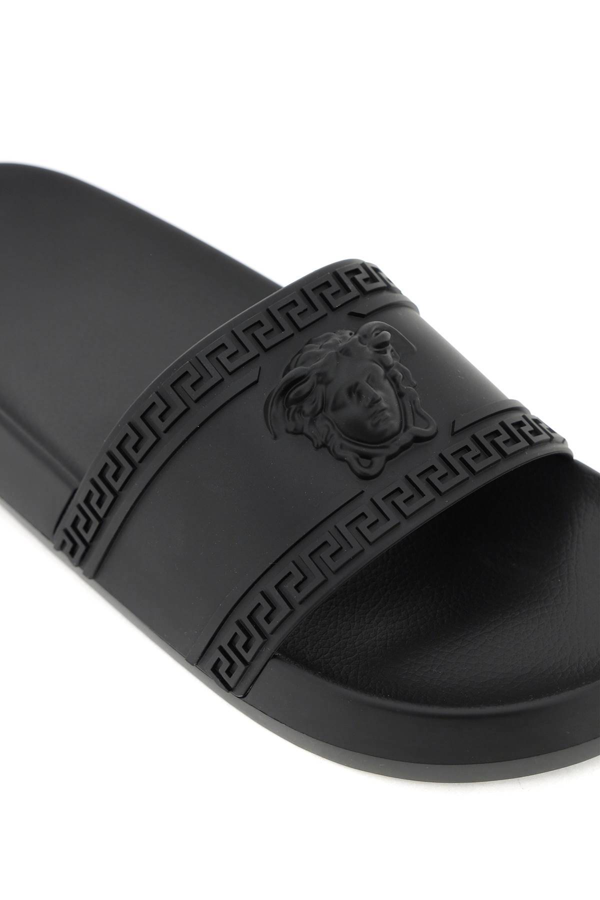 VERSACE palazzo rubber slides