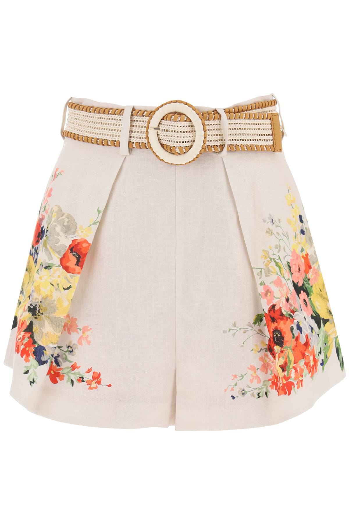 ZIMMERMANN alight linen tuck shorts