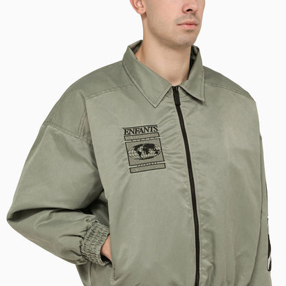 Enfants Riches Déprimés Olive Green Bomber Jacket With Patches