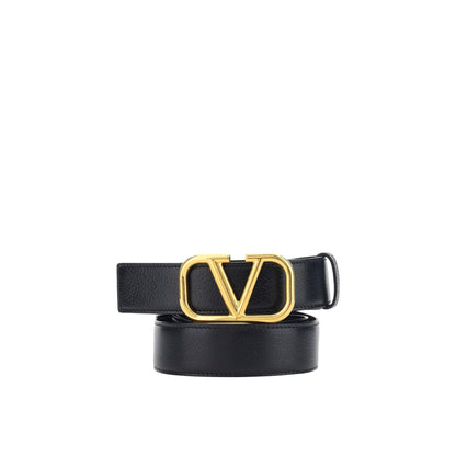 Valentino Garavani Valentino Garavani V Logo Leather Belt