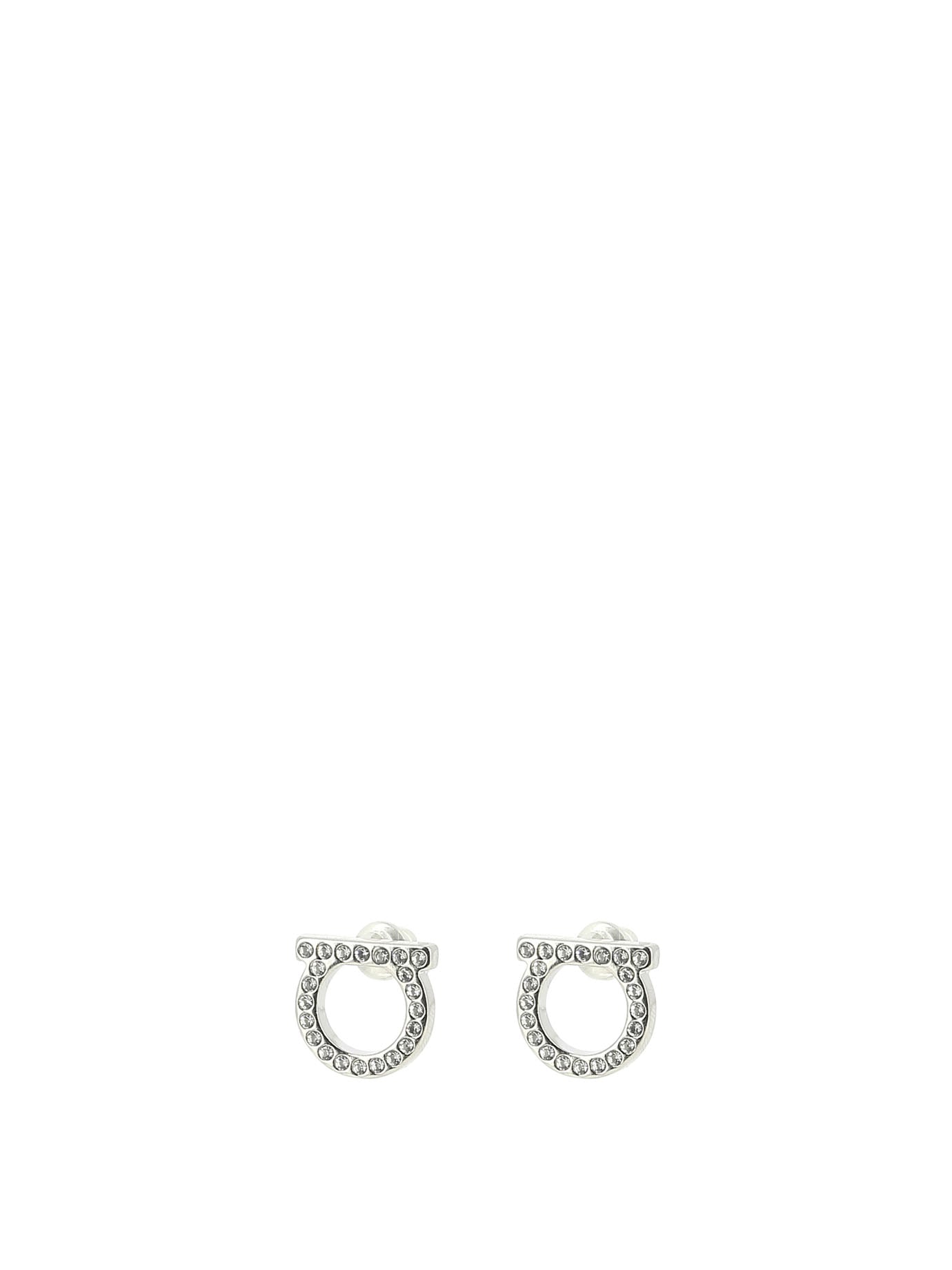 Ferragamo Gancini Crystals Earrings (L)