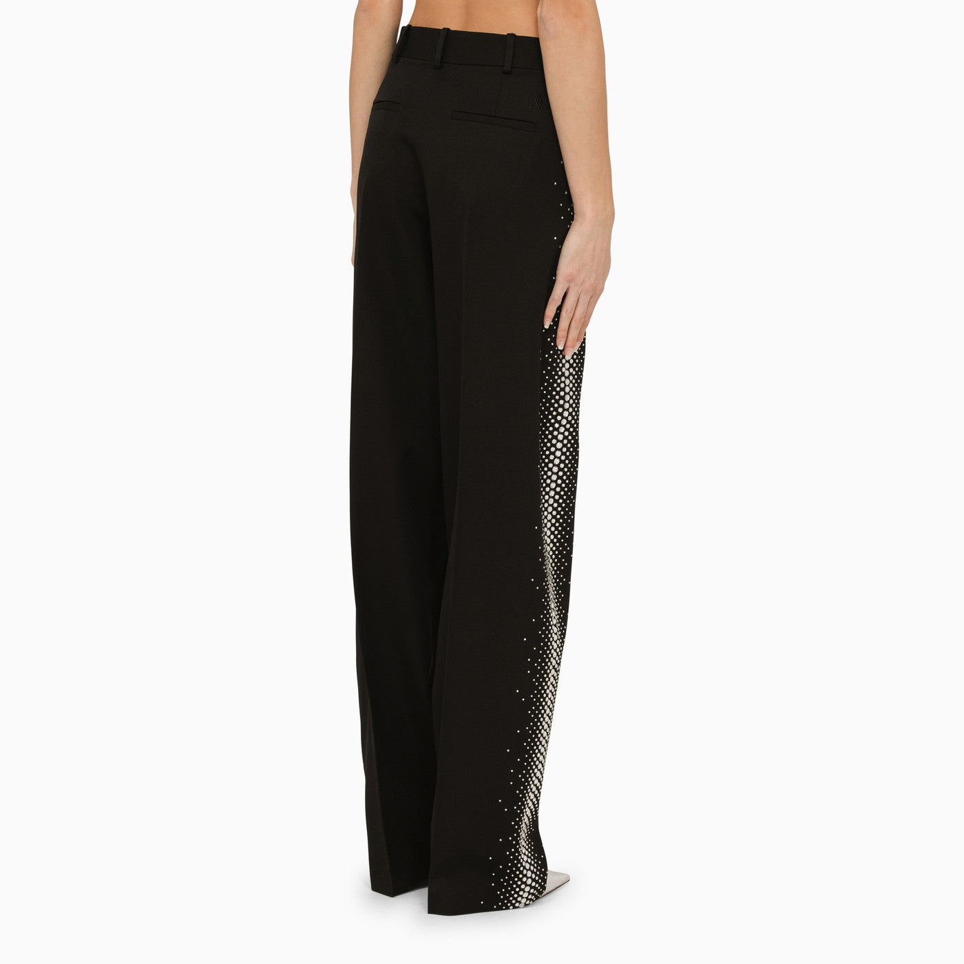 The Attico Black Wool Jagger Trousers With Thermostrass