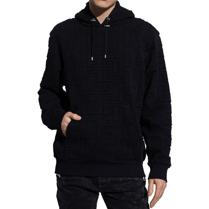 Balmain Monogrammed Hooded Sweatshirt