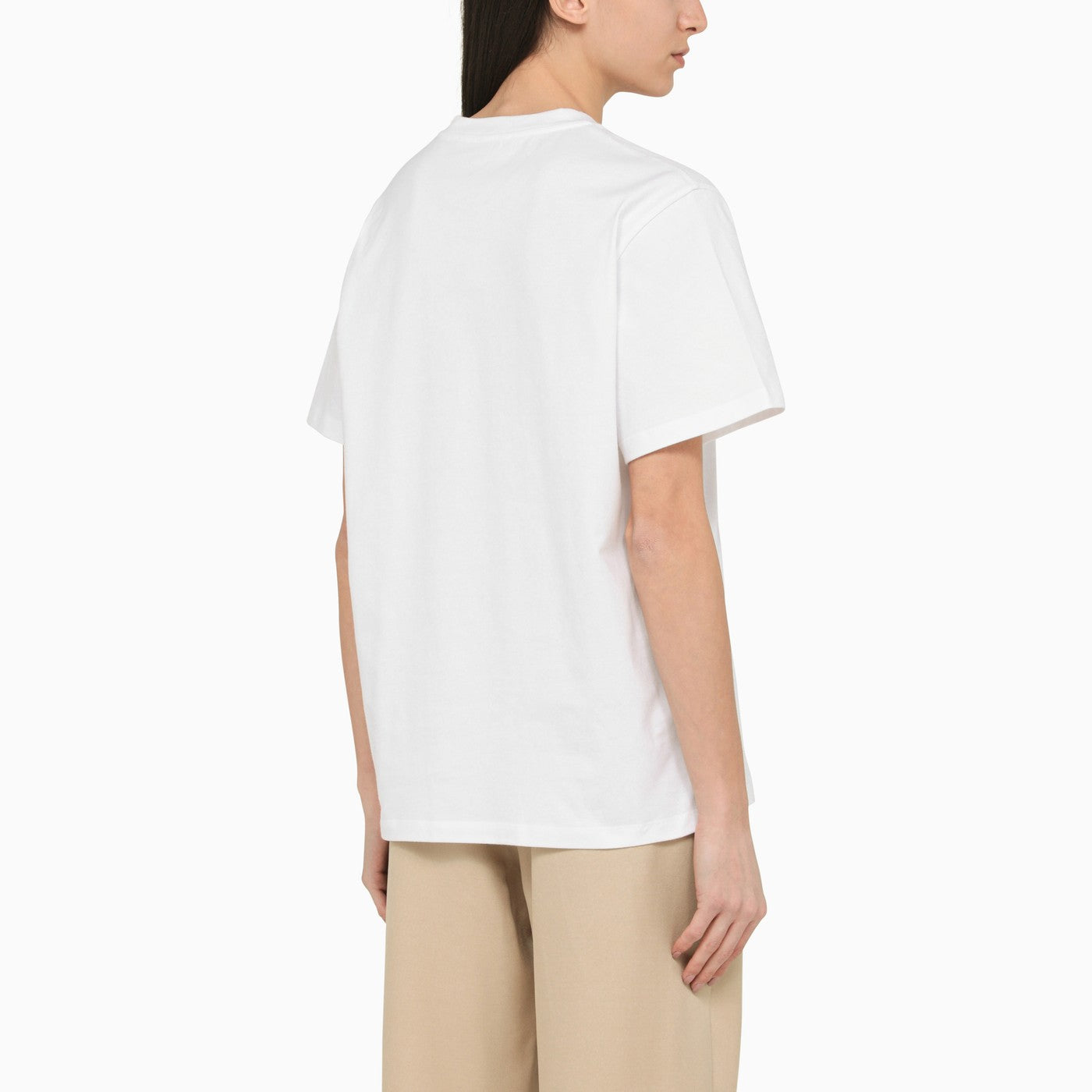 Stella Mc Cartney White Crew Neck T Shirt With Logo