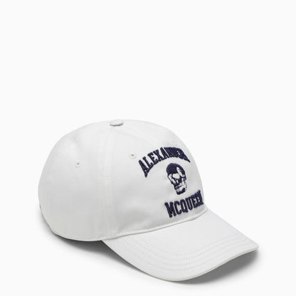 Alexander Mc Queen White Baseball Cap With Logo