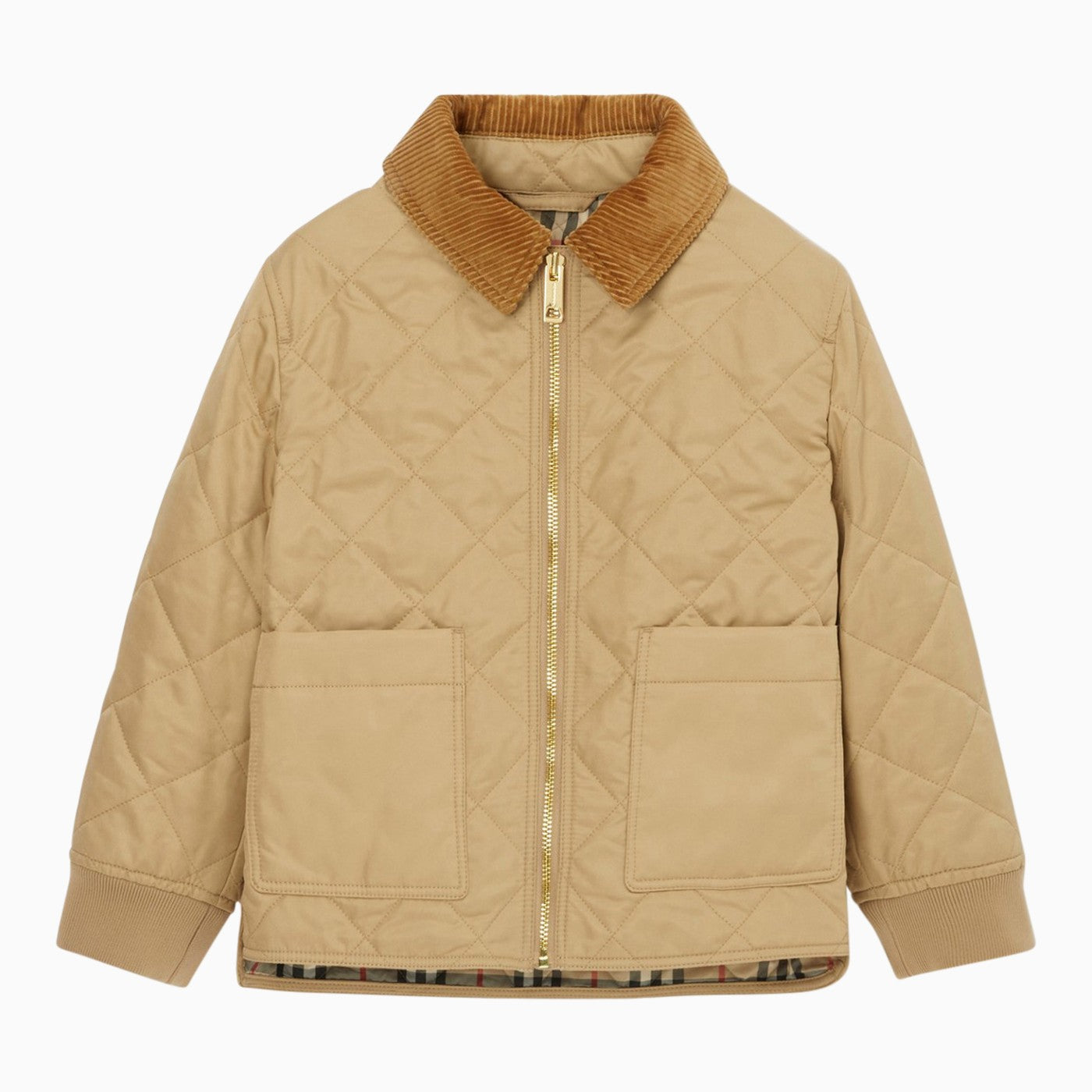 Burberry Beige Diamond Quilted Jacket