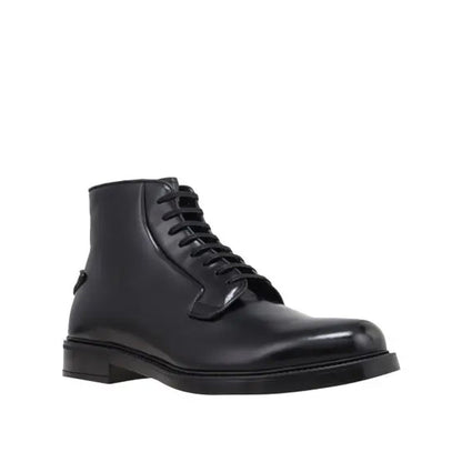 Prada Leather Lace Up Boots