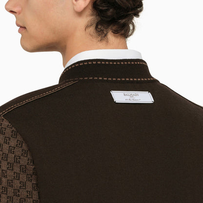 Balmain Brown Wool Turtleneck Sweater