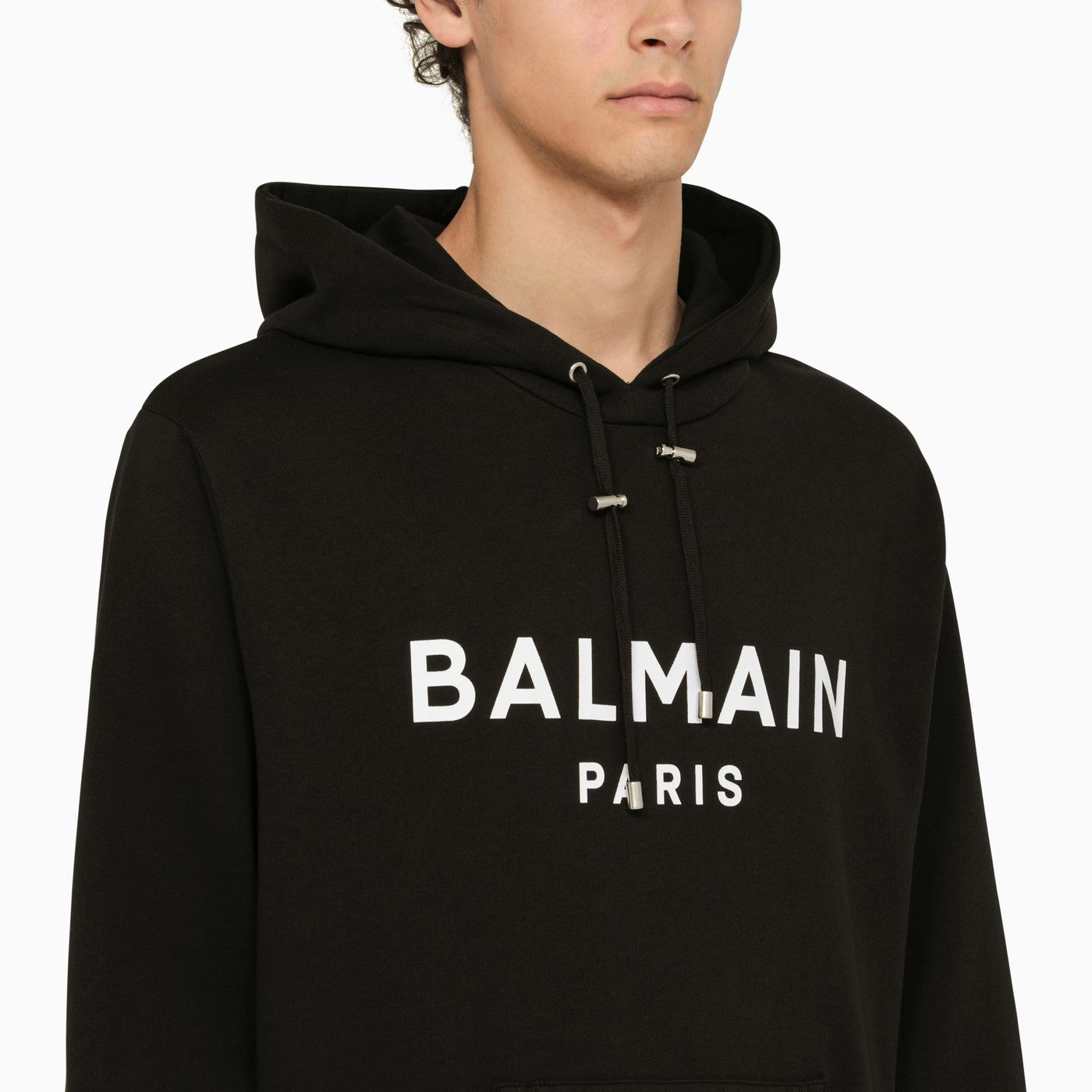 Balmain Black Hoodie With Logo