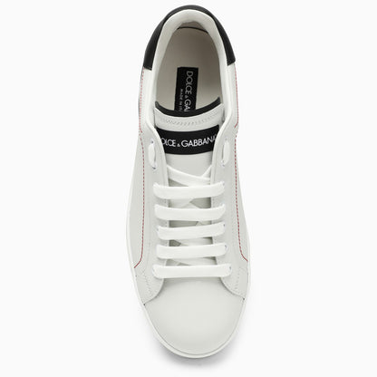 Dolce&Gabbana Portofino White/Black Leather Trainer