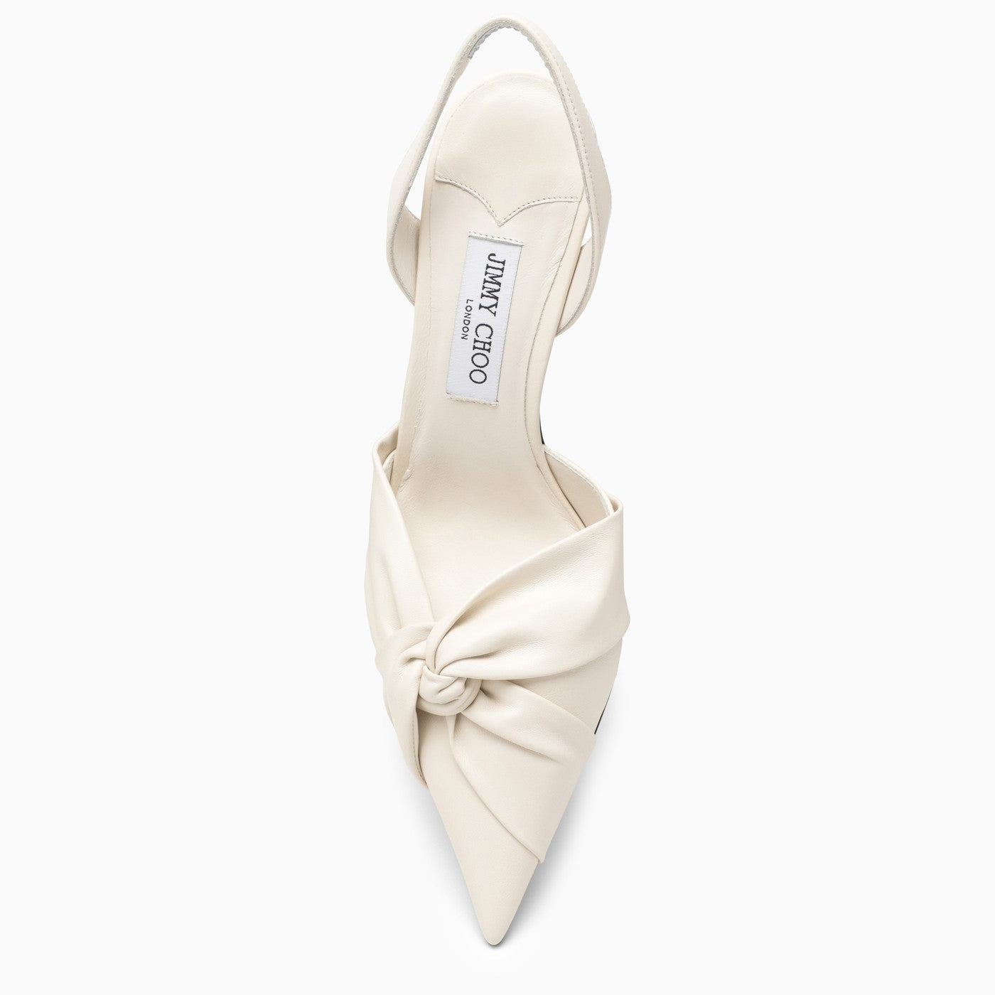 Jimmy Choo Hedera 70 Slingback In Milk Coloured Leather