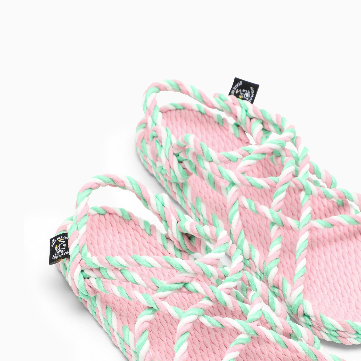 Nomadic State Of Mind Pink/Green/White Jc Rope Sandals