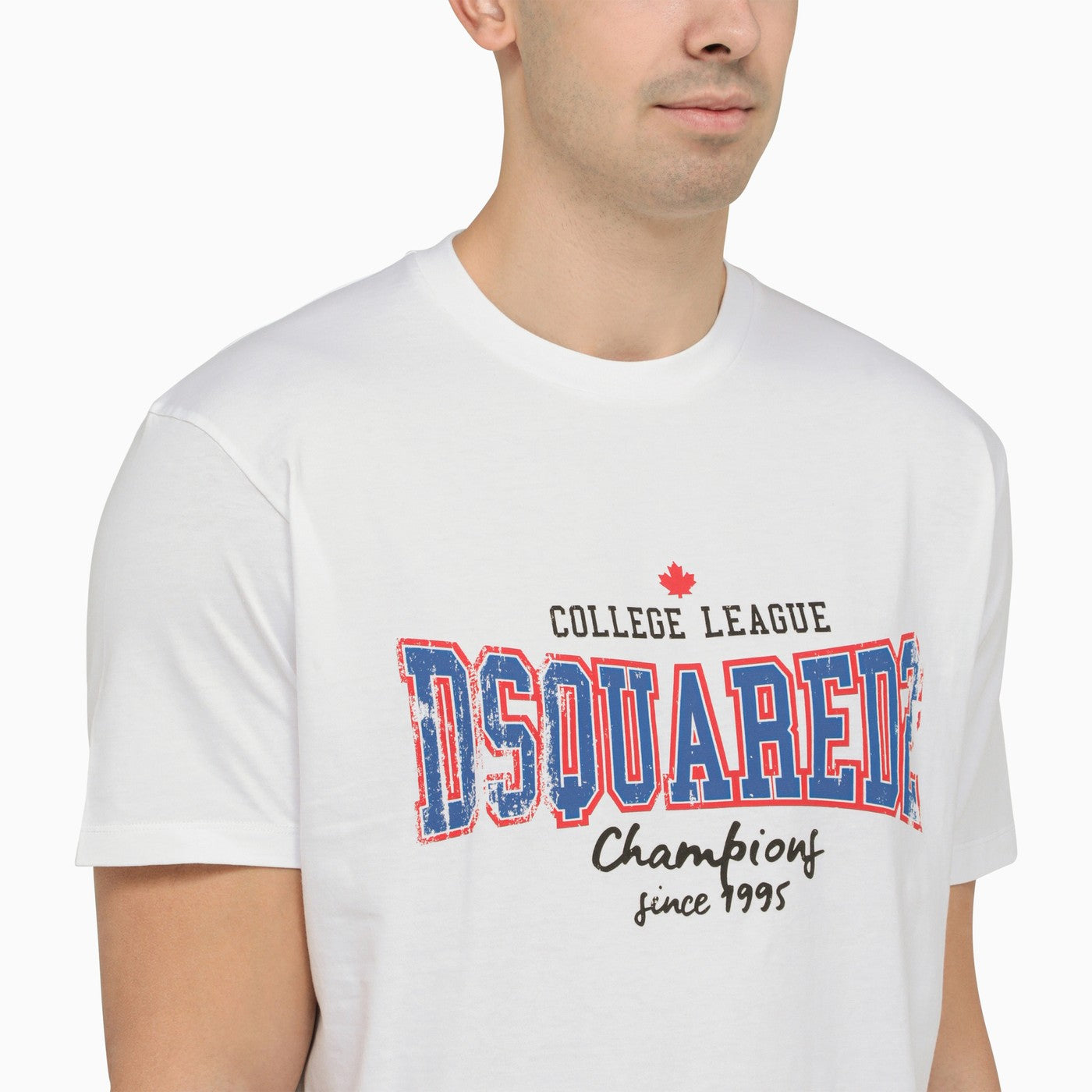 Dsquared2 White Crewneck T Shirt With Print