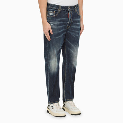 Dsquared2 Navy Blue Regular Denim Jeans