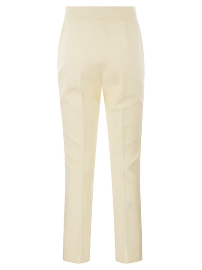 Max Mara Nepeta Ankle Length Trousers In Wool Crepe