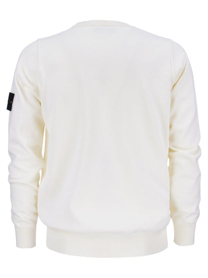 Stone Island Crew Neck Cotton Jumper