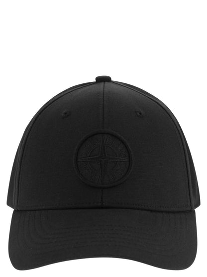 Stone Island Cap With Front Logo Embroidery