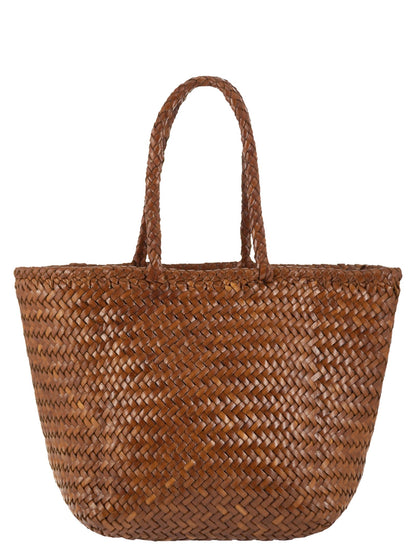 Dragon Grace Basket Woven Leather Bag