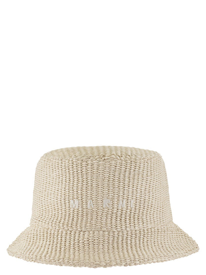 Marni Raffia Effect Fabric Bucket Hat