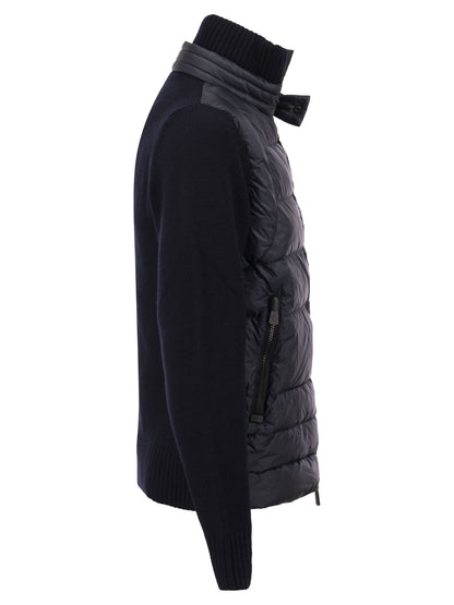 Moncler Grenoble Wool Cardigan With Padding