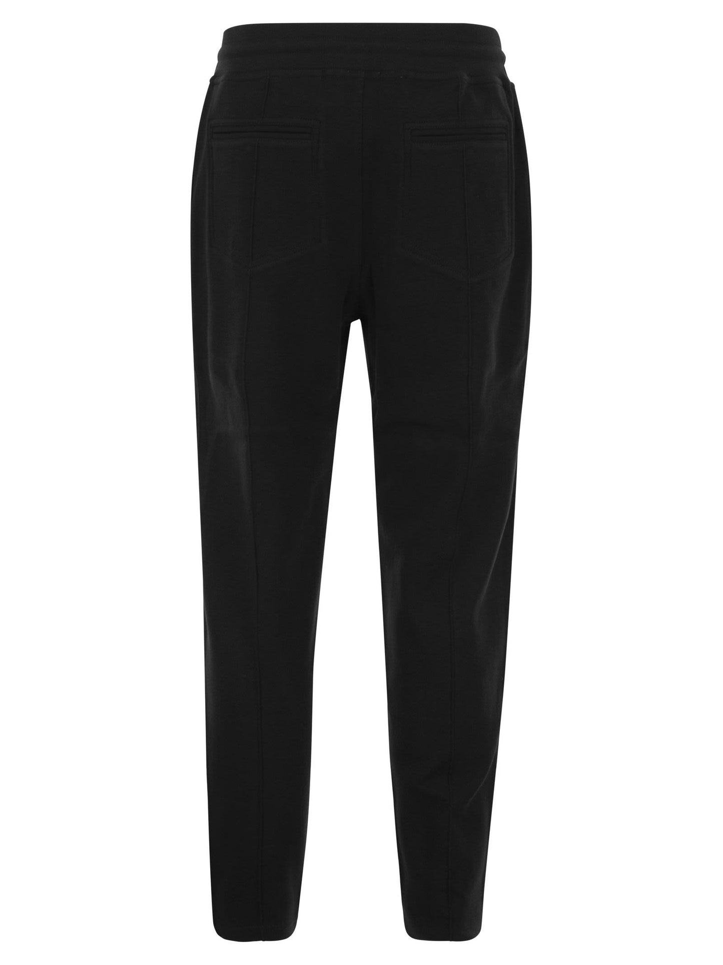 Brunello Cucinelli Techno Cotton Fleece Trousers With Crête