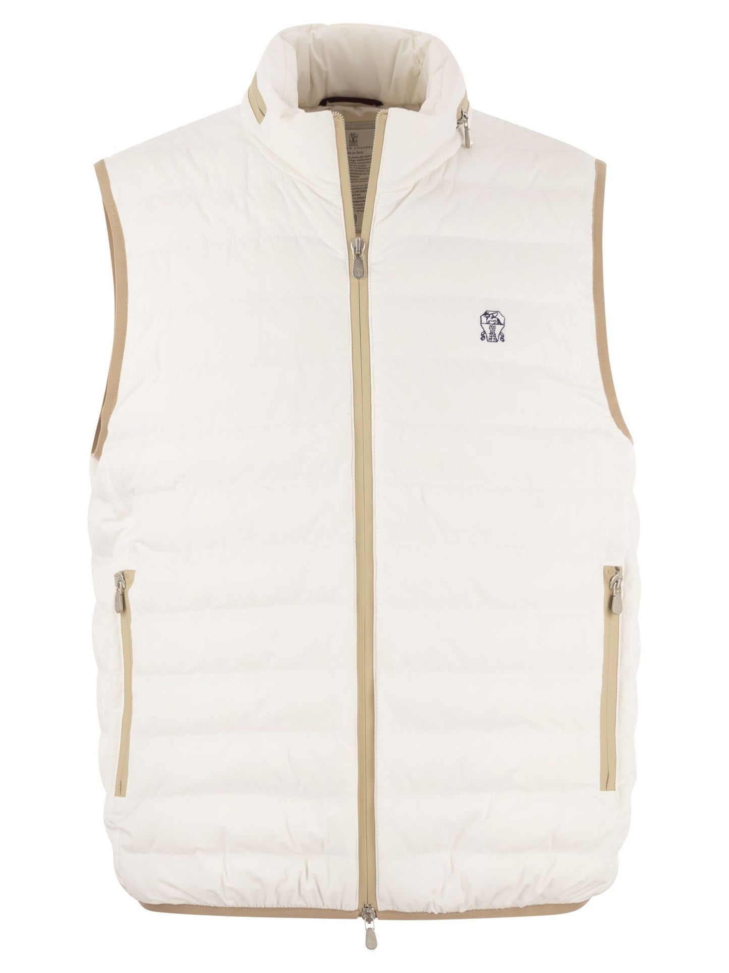 Brunello Cucinelli Sleeveless Down Jacket In Membranated Nylon