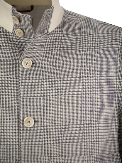 Brunello Cucinelli Linen, Wool And Silk Checked Jacket