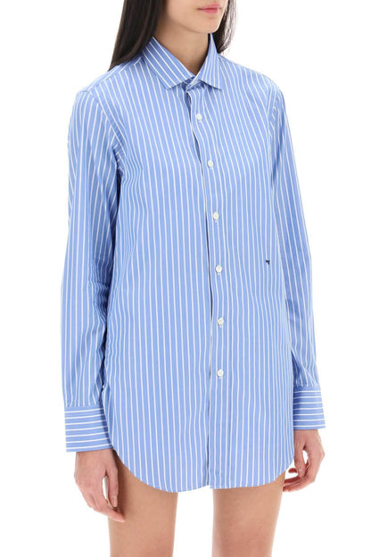 HOMME GIRLS Striped poplin shirt