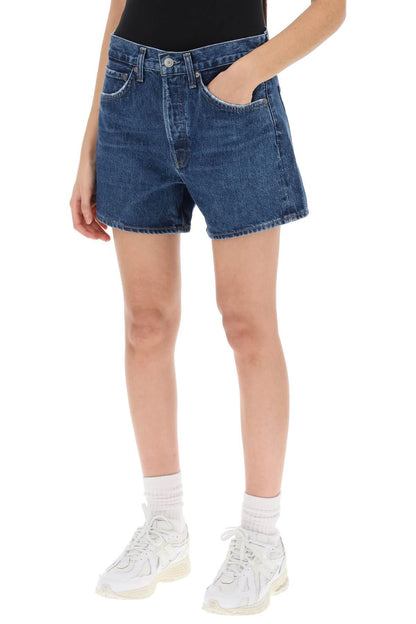 AGOLDE Parker Long denim shorts